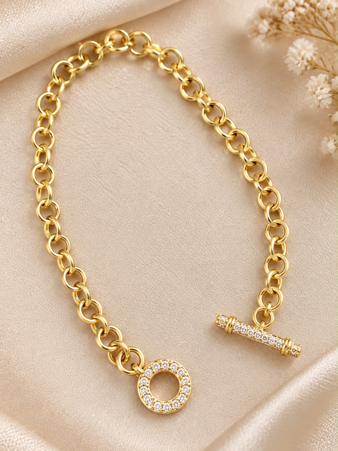 10K Yellow Gold Natural Diamond Charm Pendant – Choose Your Style – Bracelet Anklet Necklace