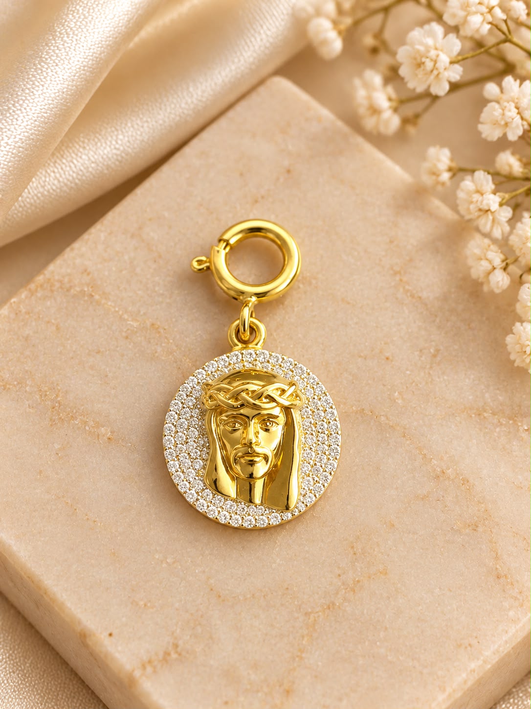 10K Yellow Gold Natural Diamond Charm Pendant – Choose Your Style – Bracelet Anklet Necklace