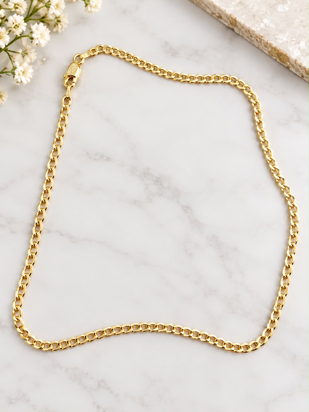 10K Yellow Gold Curb Link Anklet 10 Inch Women’s Genuine Gold Chain