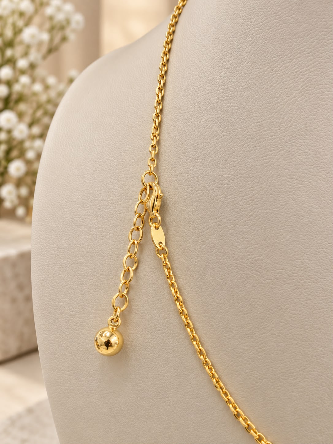 14K Yellow Gold 18” Four Leaf Clover Necklace Textured Pendant 5.46g