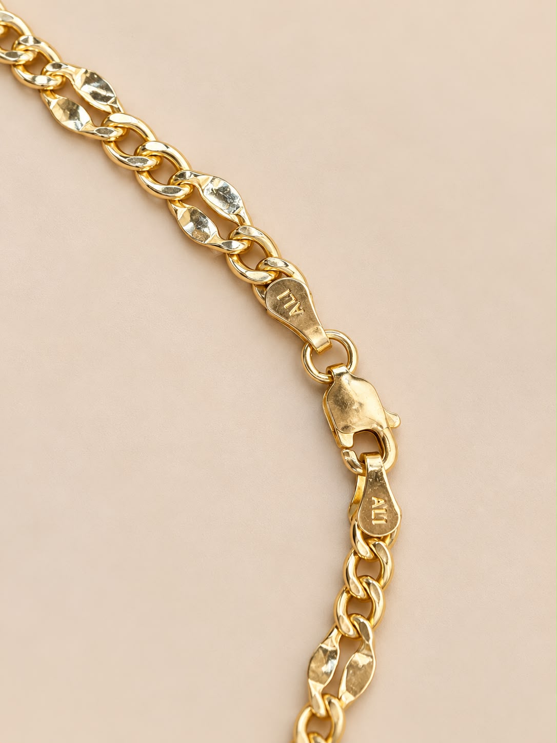 10K Yellow Gold 8” Anklet 4.2mm Diamond-Cut Link Chain – 1.94 Grams