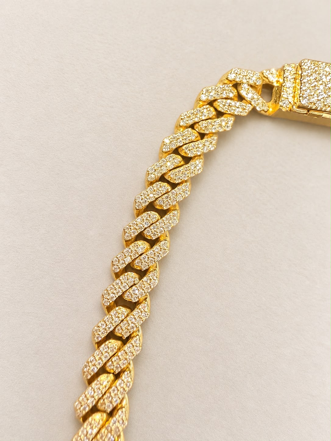 14K Yellow Gold 1.6 CTW Natural Diamond Cuban Link Bracelet 6.1mm 8”