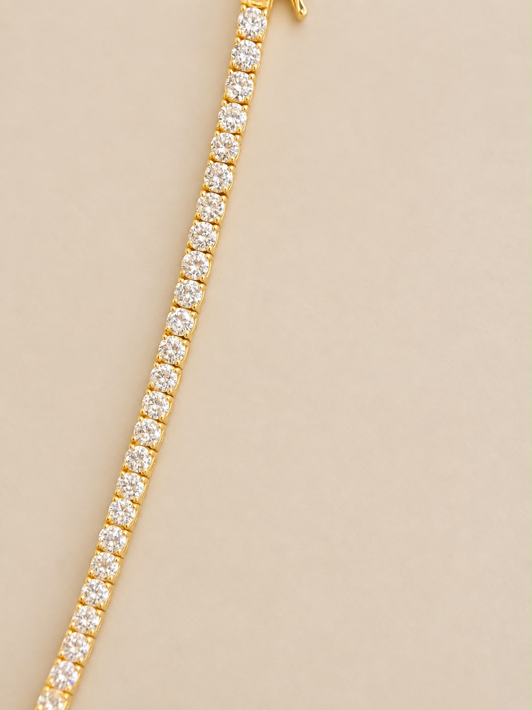 14K Yellow Gold 16 CT Lab Grown Diamond Tennis Necklace 3mm 21–22” IGI Certified