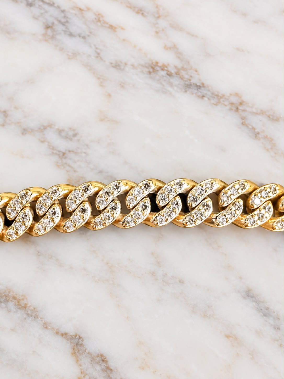 10K Yellow Gold 3 CT Natural Diamond Miami Cuban Link Bracelet 7” 6mm