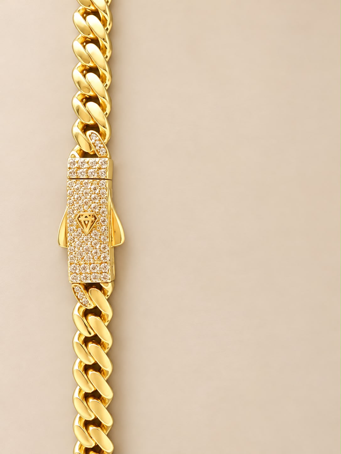 10K Yellow Gold Monaco Cuban Link Chain Necklace 20” 6.7mm CZ Clasp 16.4g