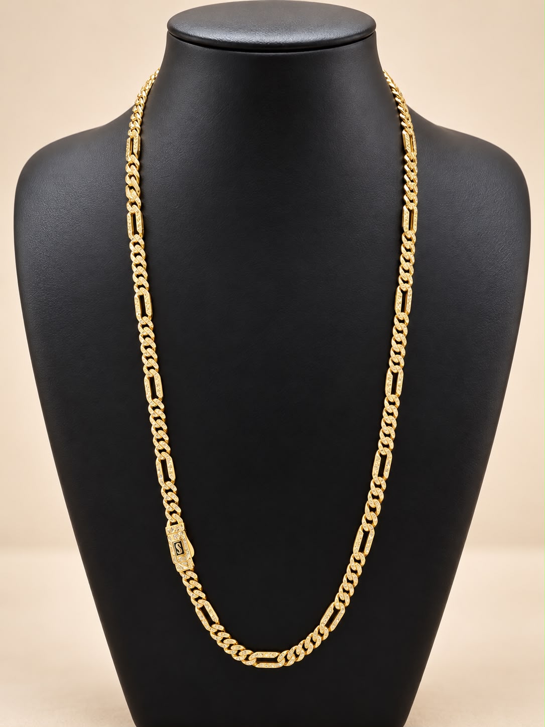 14K Yellow Gold Monaco Chain Necklace 24” 4.9mm Diamond Cut 14.5 Grams