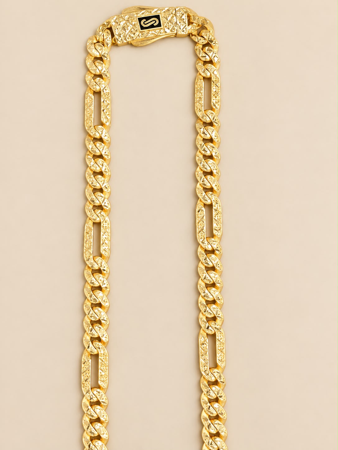 14K Yellow Gold Monaco Chain Necklace 24” 4.9mm Diamond Cut 14.5 Grams