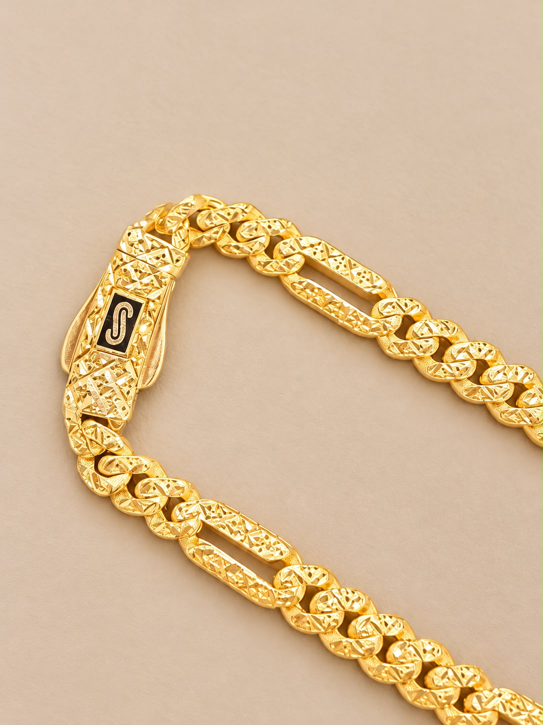 14K Yellow Gold Monaco Chain Necklace 24” 4.9mm Diamond Cut 14.5 Grams
