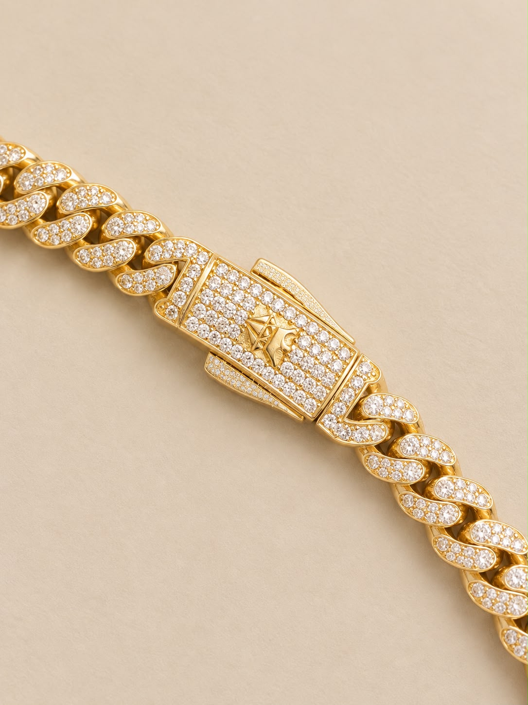 14K Yellow Gold Monaco Cuban Link Necklace 18” 7mm CZ Clasp 24.6 Grams