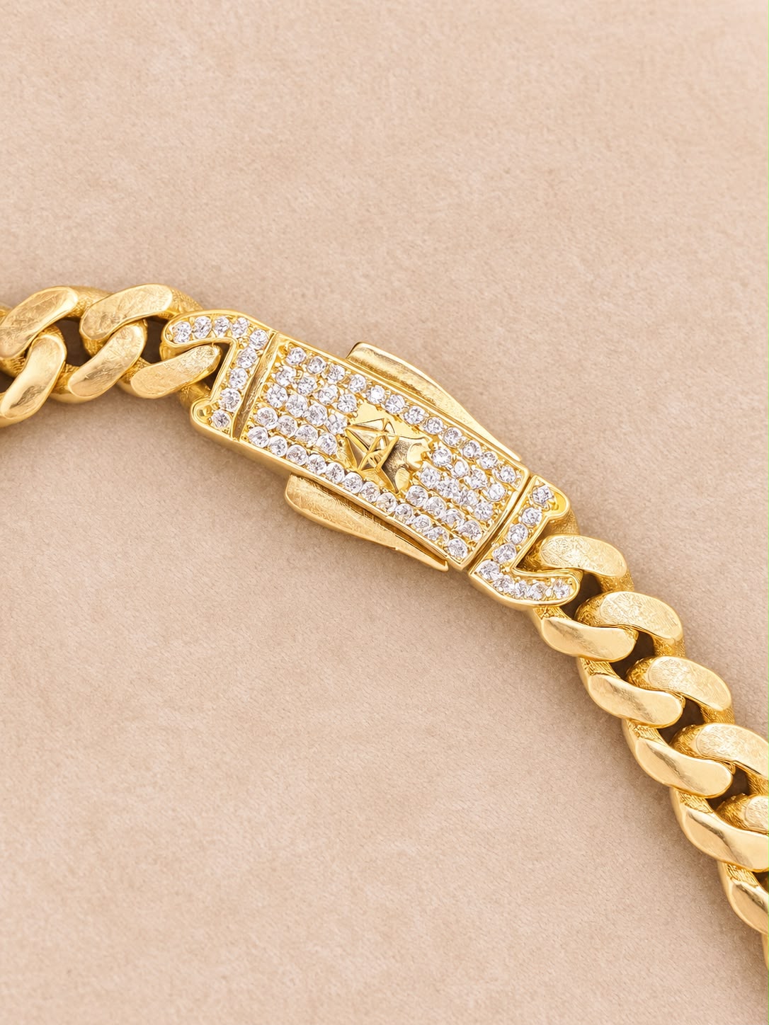 14K Yellow Gold Monaco Cuban Link Necklace 18” 7mm CZ Clasp 24.6 Grams