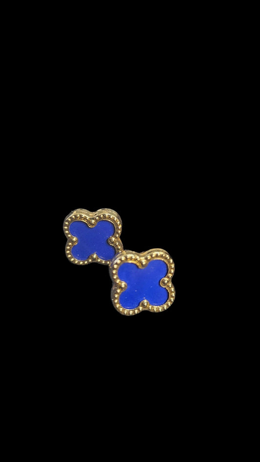 Blue flower earrings