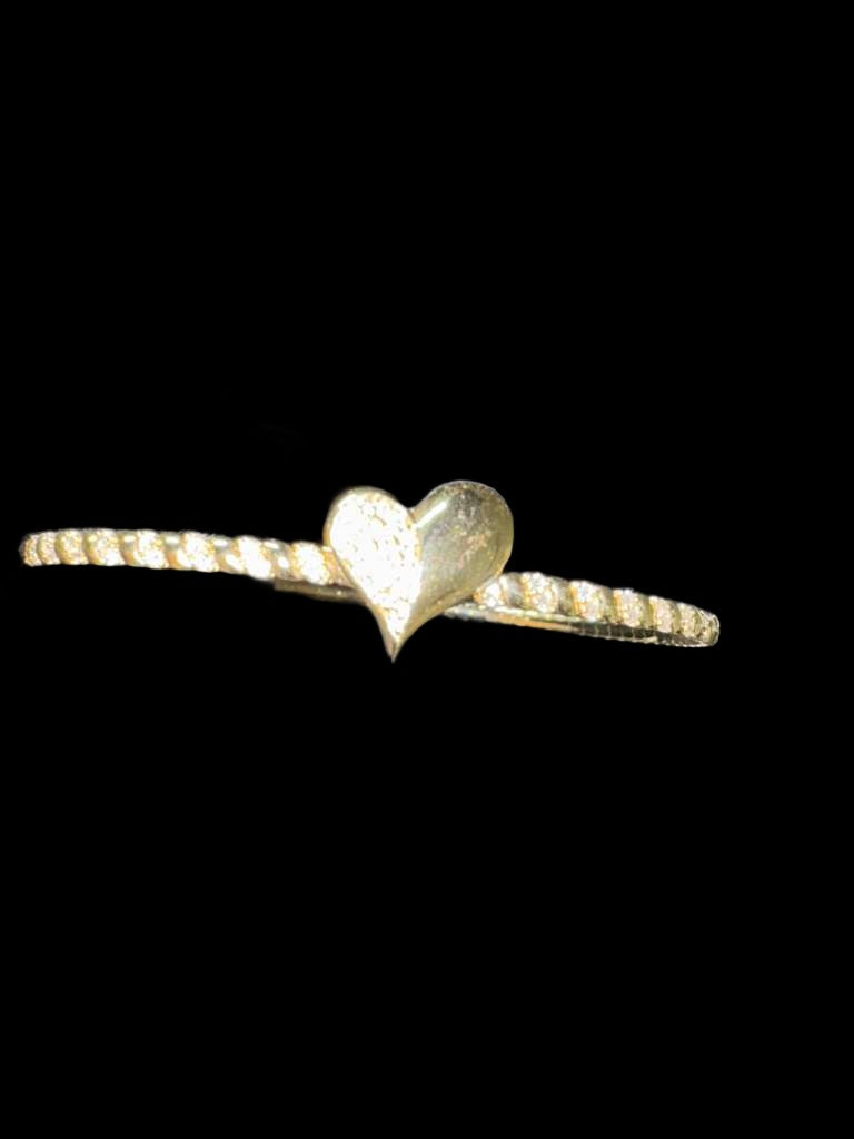 Diamond Heart Embrace Bangle