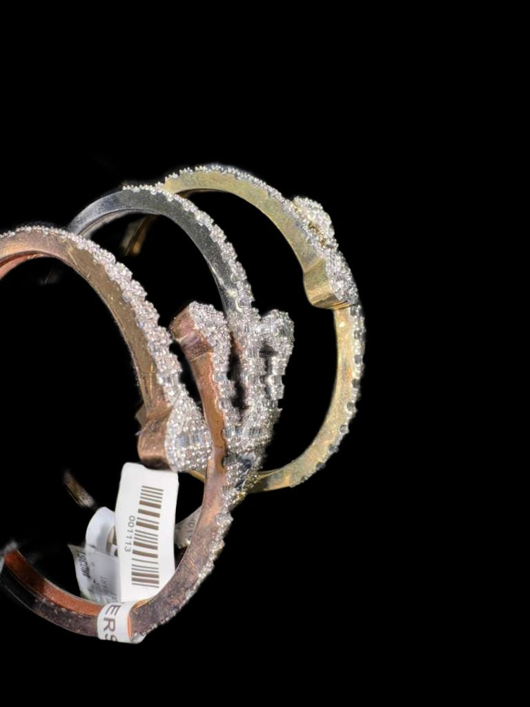 Diamond Nail Bangle Bracelet