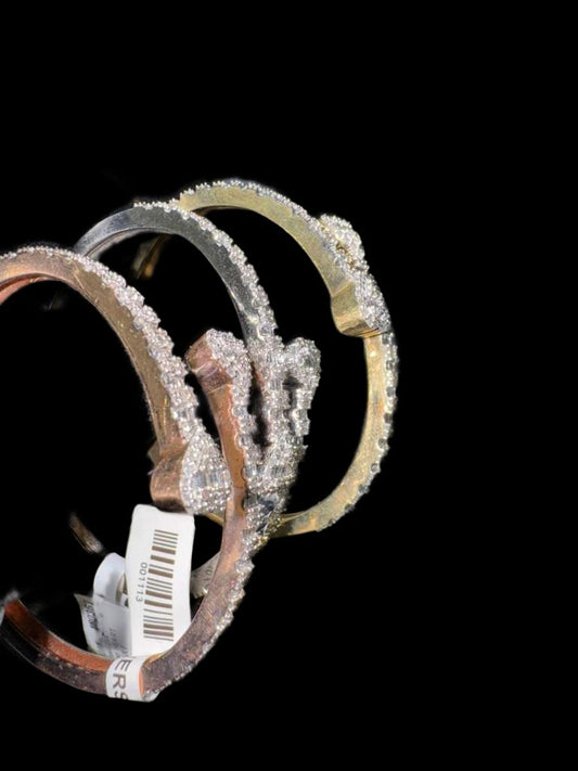 Diamond Nail Bangle Bracelet