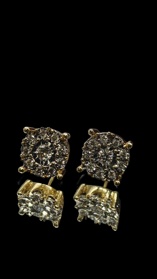 Diamond stud earrings
