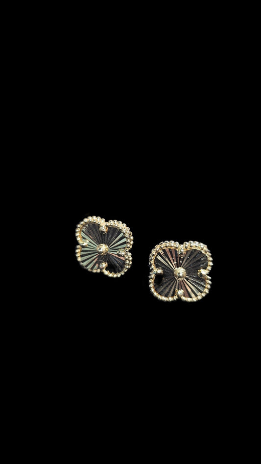 Golden petal studs