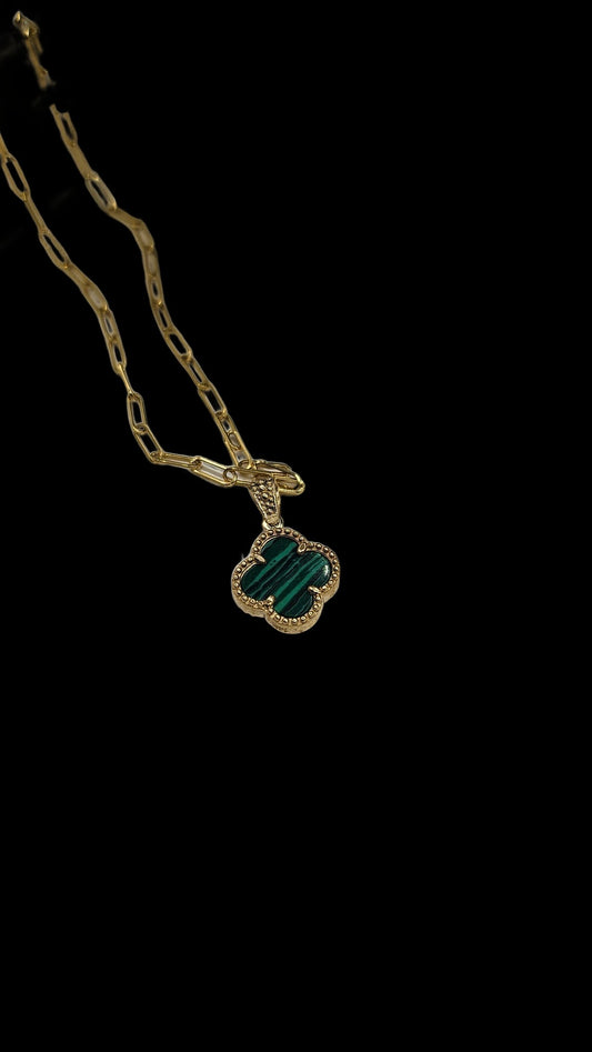 Green flower charm