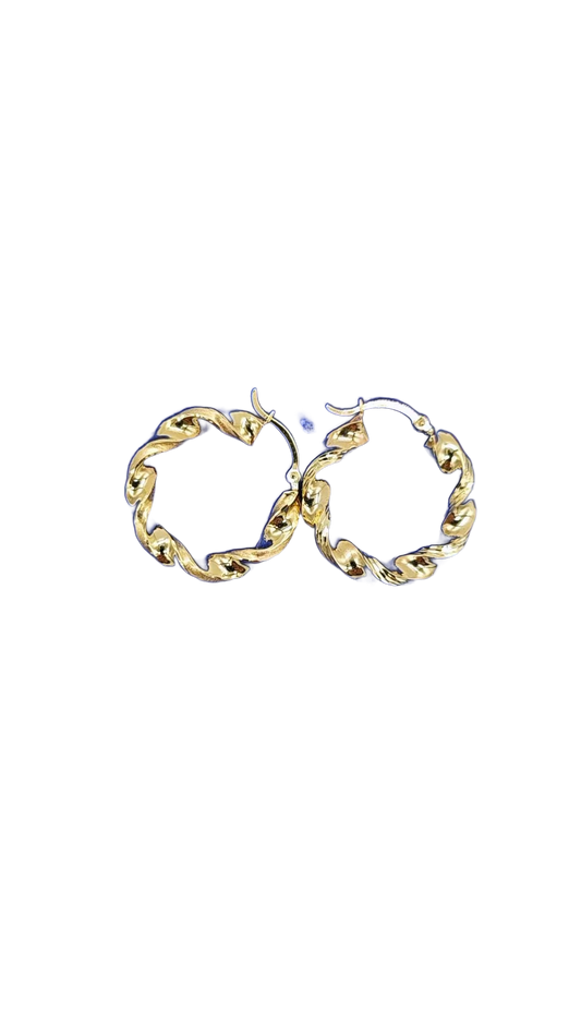 Twisted design hoops