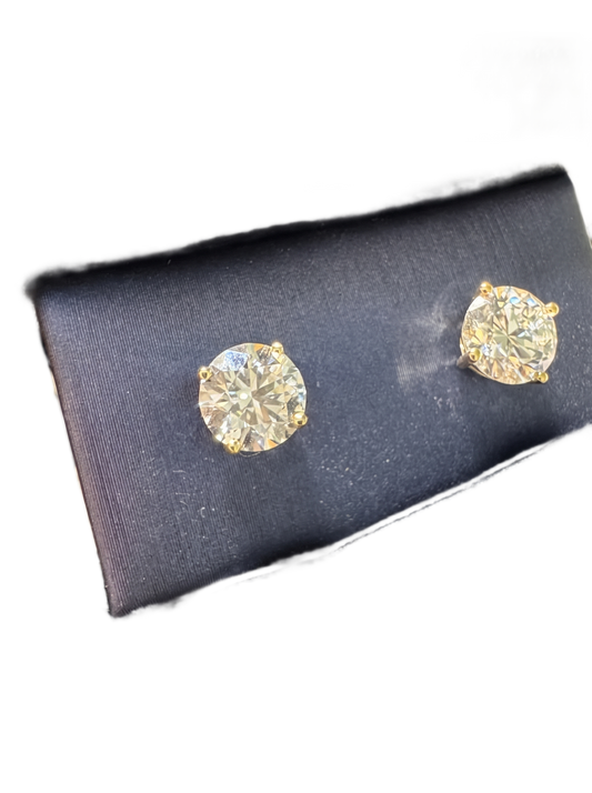 Radiant Round Diamond Earrings