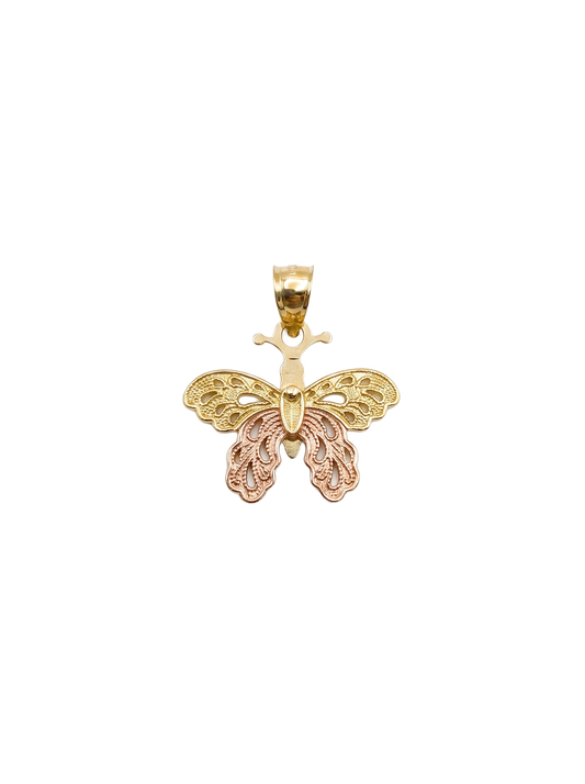 Two tone butterfly charm