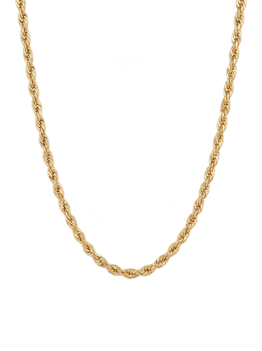 Rose gold rope chain