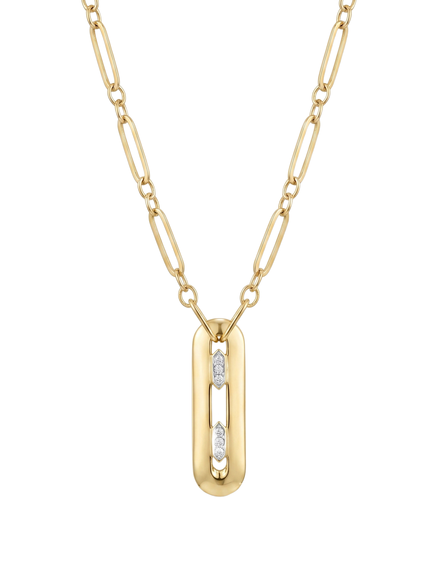 link chain with oval charm