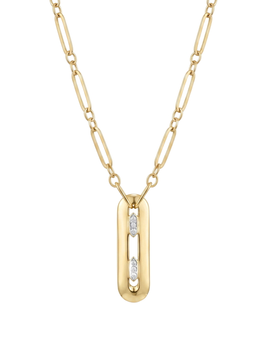 link chain with oval charm