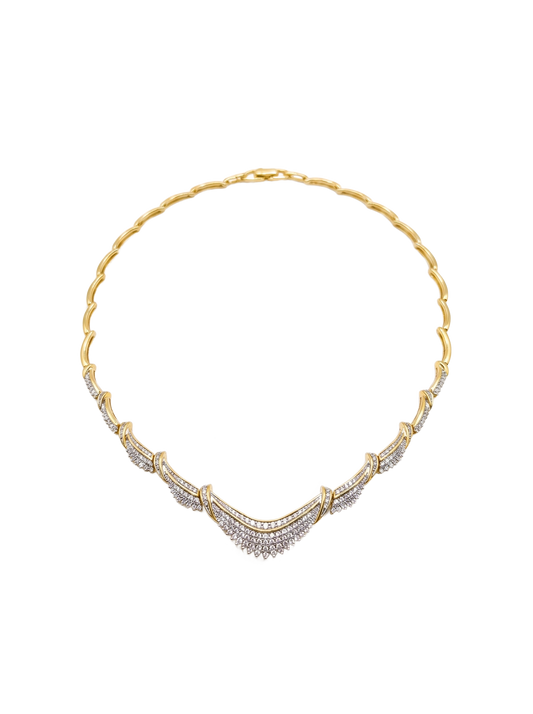 Layered diamond necklace