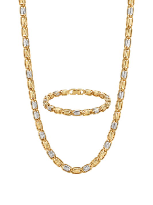 3 Tone chain and bracelet