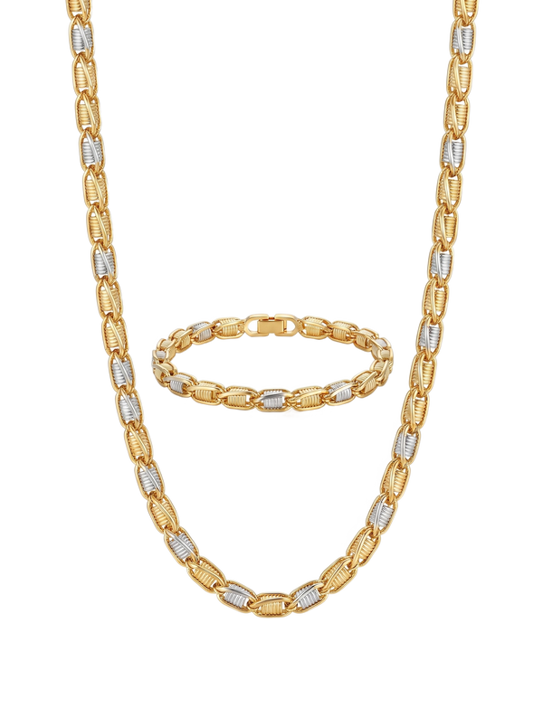 3 Tone chain and bracelet