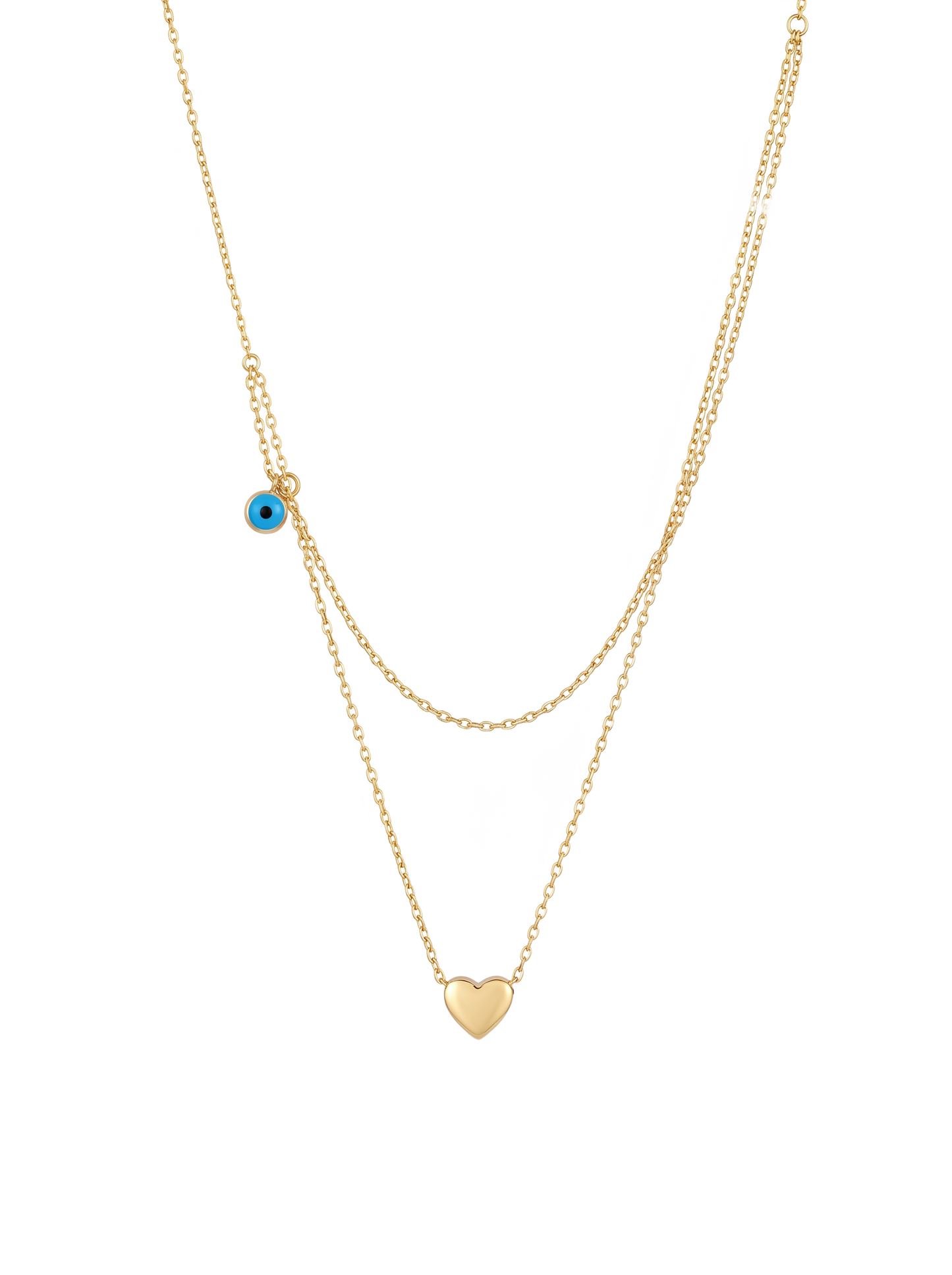 Layered heart necklace