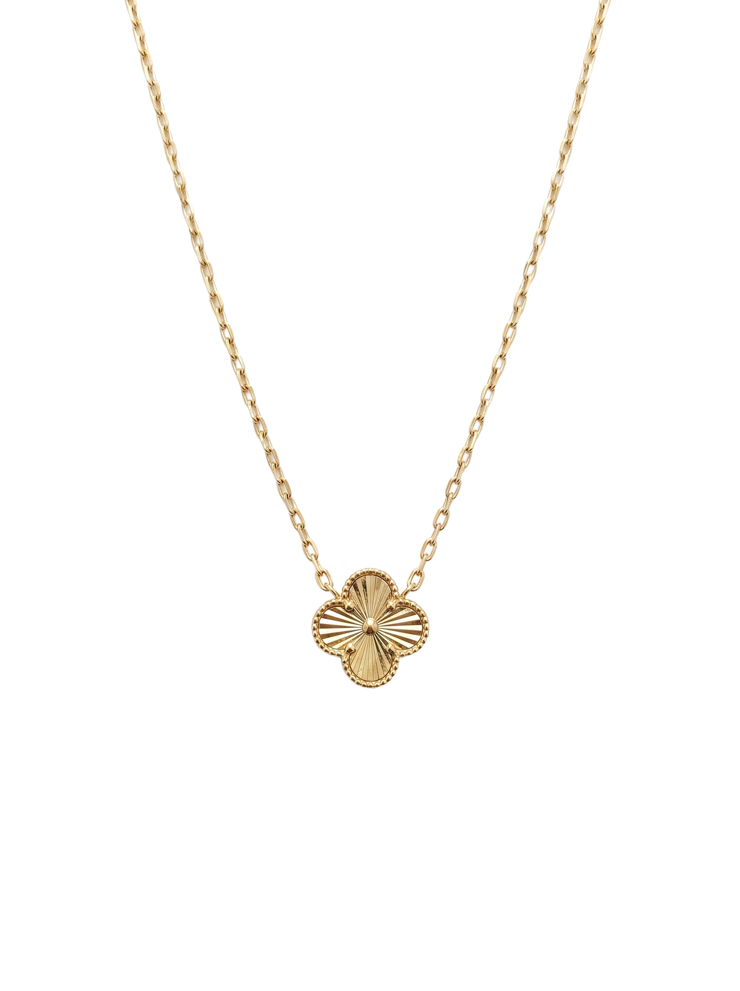 Golden flower necklace.