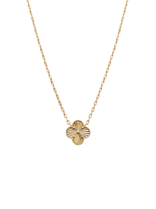 Golden flower necklace.