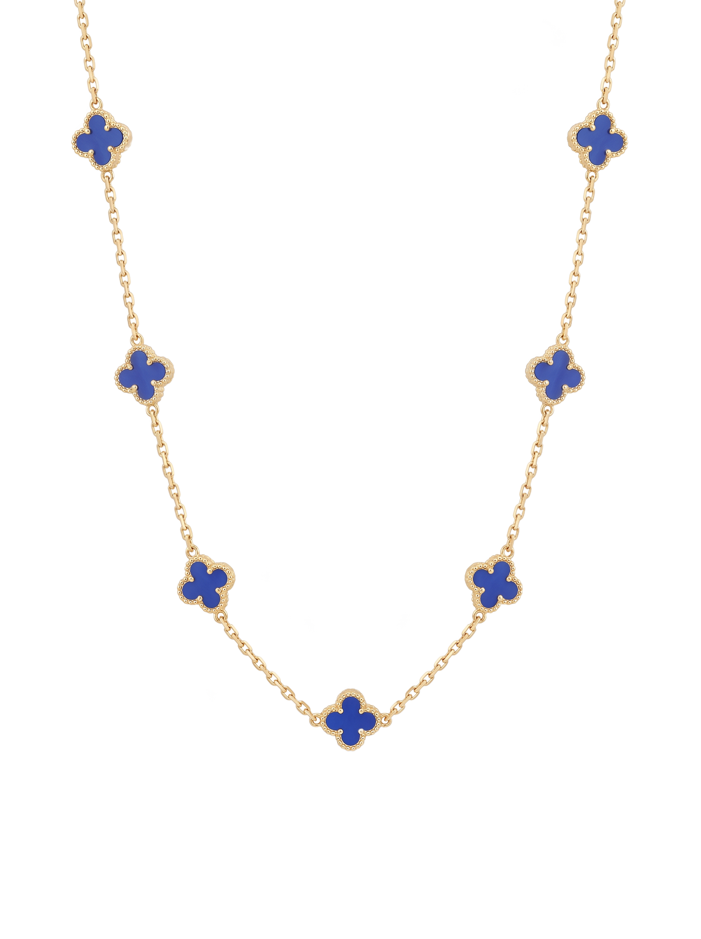 Blue flower necklace