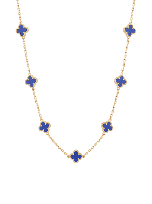 Blue flower necklace