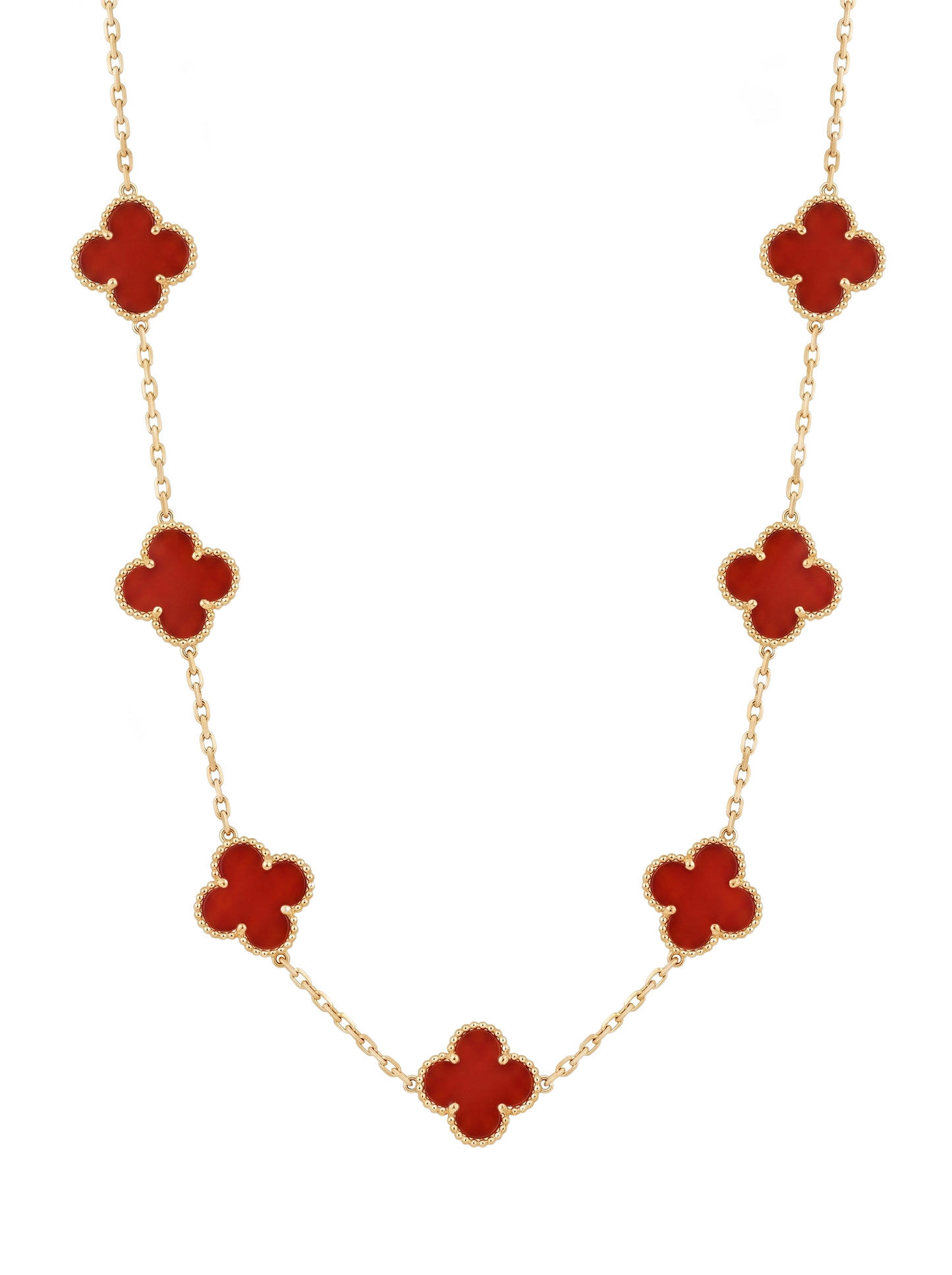 Red flower necklace