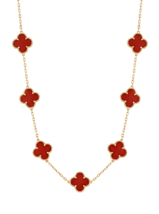Red flower necklace