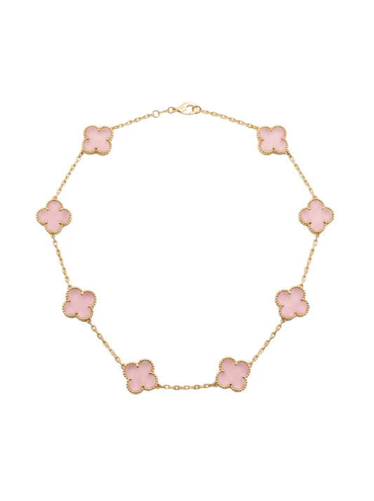Pink flower necklace
