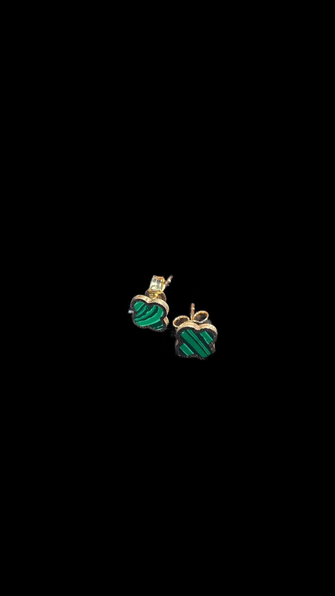 Marble green earrings