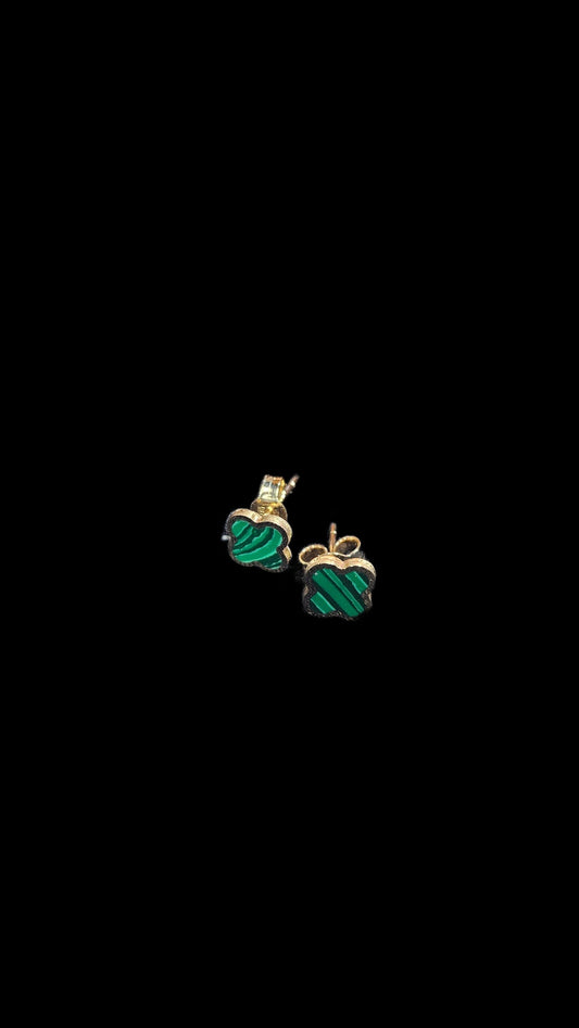 Marble green earrings