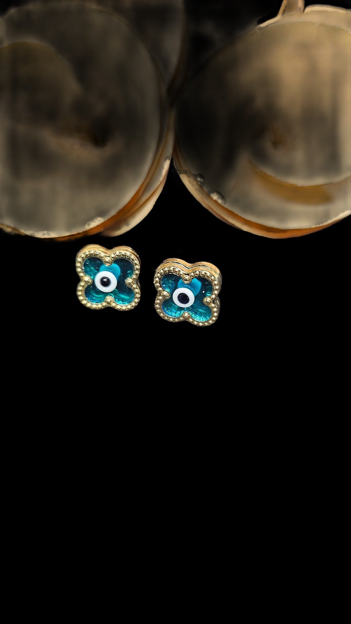 Ocean Blue flower studs