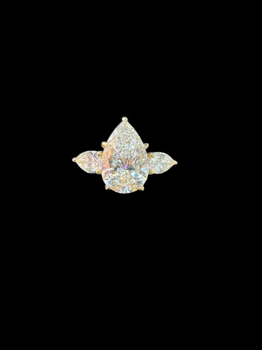 Pear Cut Trilogy Diamond Ring