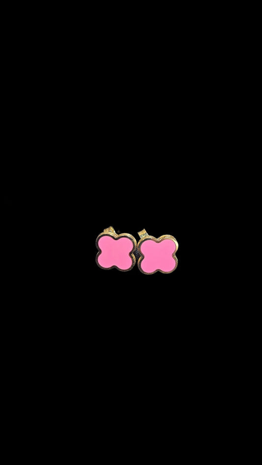 Pink petals studs