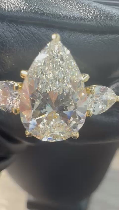 Pear Cut Trilogy Diamond Ring