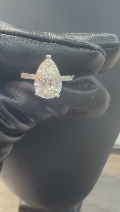 Pear Cut Centered Diamond Ring