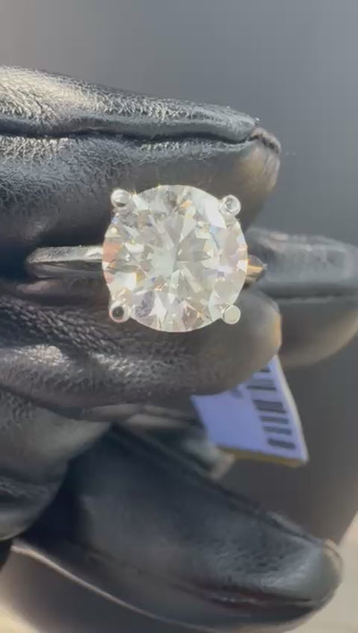 White Gold Solitaire Diamond Ring