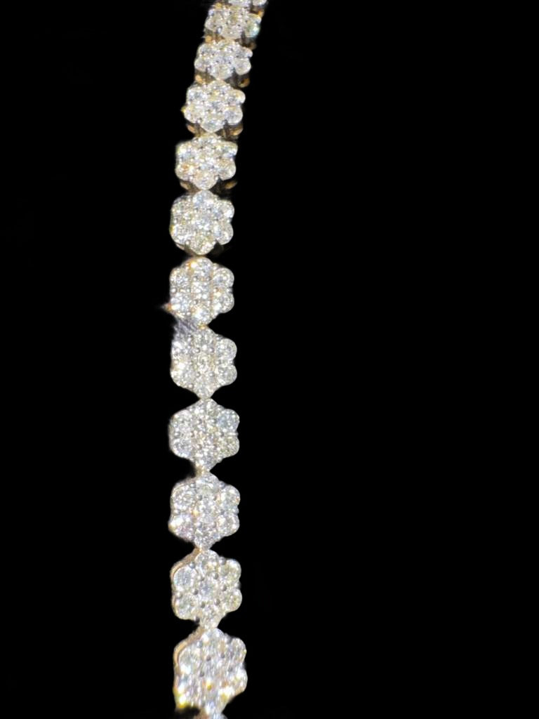Radiant Bloom Diamond Tennis Bracelet