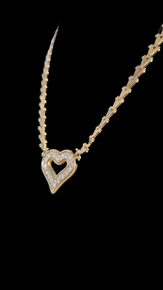 The diamond heart necklace